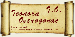 Teodora Ostrogonac vizit kartica